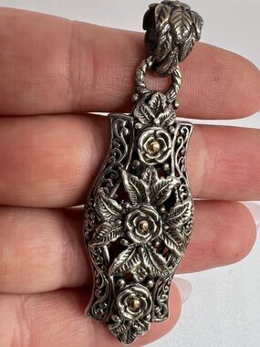 SARDA 18K gold and Sterling silver pendant